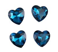 Blausky Lot de 20 strass en forme de cœur de 10 mm - Pierres précieuses en verre - Décoration à disperser - Cristaux en forme de cœur - Pierres décoratives multicolores - Diamants pour bricolage