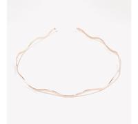Blausky Lot de 3 bandeaux à cheveux en métal - Vague fine - Multistyle - Unisexe - Bandeau élastique antidérapant - Pour hommes et femmes - Sports de plein air - Yoga - Tous les jours - Or rose A