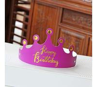 Blausky Lot de 30 couronnes en papier Happy Birthday - Chapeaux d'anniversaire colorés - Chapeaux de fête - Princesse - Décoration de fête - Pour photo, bateau, fête, anniversaire, festival, fête