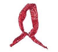 Blausky Lot de 4 bandeaux torsadés - Bandeaux flexibles - Oreilles de lapin - En tissu antidérapant - Bandeau élastique vintage - Imprimé croix - Rouge