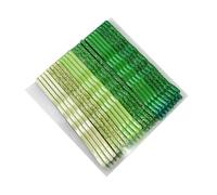 Blausky Lot de 48 épingles à cheveux Bobby de 5 cm - Dégradé de couleur - Petites pinces à cheveux en forme de U - En métal - Paillettes - Pour femmes et femmes - Vert
