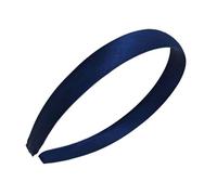 Blausky Lot de 5 serre-tête en satin pour femme - 2 cm de large - En tissu uni - Antidérapant - Multicolore - Pour femme - Bleu marine