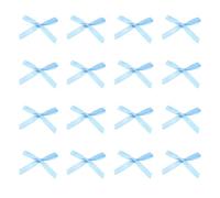 Blausky Lot de 500 mini nœuds en satin - Petit ruban - Nœuds en satin colorés - Double face - Pour travaux manuels, mariages, coffret cadeau, accessoires de cheveux, bleu ciel