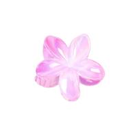 Blausky Lot de 6 pinces à cheveux en acrylique fleurs, Barrette à cheveux Plumeria hawaïenne, Grandes pinces à cheveux fleurs à clip griffe antidérapant bijoux cheveux fleurs pour femmes et dames