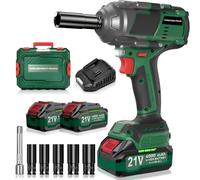 blayram 1000Nm Cle a Choc Sans Fil Brushless Compatible avec Ma-kkita 18V Batteries, 1/2 pouce Boulonneuse a Choc avec 2x4.0Ah Batterie, Clé a Choc avec 5 Douilles pour Voiture Maison