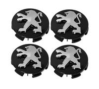 BLAYY 4 Pièces Cache Moyeu pour Peugeot 5008 4008 3008 2008 508 408 308 208 108 301 107 60mm, Cache Moyeu Centre de Roue Bouchon de Jante Auto Accessoires de Voiture,E