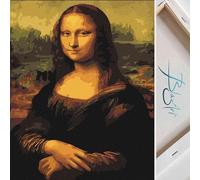 BlazArt Peinture par numéro Adulte avec Cadre 40x50 cm débutants | Kit complet prêt à l’emploi et à accrocher | DIY anti-stress | Marque française peinture numero - Oeuvres (De Vinci La Joconde)