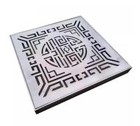 Blazea Caniveau Exterieur Grille D'évacuation Extérieure Carrée avec Cadre, Couvercle de Puisard en Acier Inoxydable, Couvercle D'égout Plat(40x40x3cm (15.7x15.7x1.2in))
