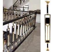 Blazea Garde Corps Escalier Balustres D'escalier Décoratifs en Aluminium, Poteau de Rampe D'escalier Moderne, Ensemble de Balustrades D'escalier Intérieur Réglables et Recoupables(Style C,1 Piece)