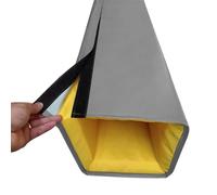 Blazea Protège Poteau Basket Protections de Poteau Résistantes aux Intempéries pour La Protection des Joueurs, Rembourrage Carré Souple à Enrouler Autour du Poteau(Gray,3.5x3.5(8.9x8.9cm) Pole)