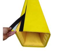 Blazea Protège Poteau Basket Protections de Poteau Résistantes aux Intempéries pour La Protection des Joueurs, Rembourrage Carré Souple à Enrouler Autour du Poteau(Yellow,4.5x4.5(11.4x11.4cm) Pole)