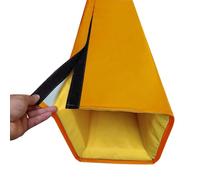 Blazea Protège Poteau Basket Protections de Poteau Résistantes aux Intempéries pour La Protection des Joueurs, Rembourrage Carré Souple à Enrouler Autour du Poteau(Orange,5.5x5.5(14x14cm) Pole)