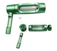 Blazecan Glass Water Bottle, Bottles with Aluminum Exterior and a Glass Interior, Pocket-Sized Bottles Travel Companion,Leakproof, Easy to Set up Clean(Green)