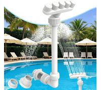Blazeflux-Fontaine Piscine 360° Ajustable 5 Buses, Piscines Enterrees Et Hors Sol, Accessoire Jets Haute Pression Blanc 2