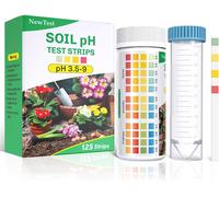 BLAZEFLUX-Kit test pH sol 125 bandelettes avec cylindres mesure precis pour jardin pelouse fleurs legumes compost terre