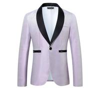 Blazer À Sequins pour Homme 1 Bouton Revers Cranté Veste De Costume Brillante Smoking Blazer De Soirée Élégant pour Homme Tenue De Dîner Élégante pour Soirée Bal De Promo Célébration Viol