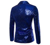 Blazer brillant pour homme, blazer à paillettes tendance à manches longues pour mariage, smoking, dîner, bal de fin d'année, veste élégante à un bouton brillant, veste de costume rétro, déguisement