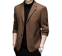 Blazer Bureau Hommes Casual Homme Blazer Comfy Blazer Plain Blazer Suits Oversize Homme Blazer Veste Mariage Blazer avec Bouton Solide Blazer Manteau Jersay Blazer Affaires Kaki L