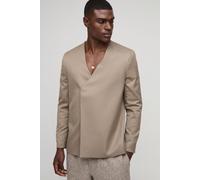 Blazer cache-cœur oversize sans col homme - pierre - 40, pierre