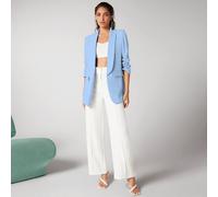 Blazer classique bleu clair pour femmes, convient pour les déplacements quotidiens, veste à manches longues, tenue décontractée chic, saison d'automne L,M,S,XL,XS,XXL,XXS,XXXLUnicoloreÉtoffe