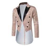 Blazer De Smoking À Paillettes pour Homme Veste De Smoking Croisée Coupe Ajustée Costume De Soirée Élégant À Paillettes Brillantes Idéal pour Les Mariages Les Fêtes De Fin D'Année No