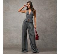 Blazer décontracté à col en V noué, couleur unie, veste de costume rayée sexy, style "Old Money" pour bureau, tenue d'enseignante, tenues d'automne pour femmes, tenues de bureau L,M,S,XL,XS,XXL,XXS,XX