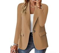 Blazer décontracté à manches longues avec poche pour femme, convient pour une utilisation toute l'année et diverses activités (XXXL kaki)