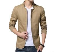 Blazer décontracté à manches longues pour homme, coupe ajustée, manteau formel de couleur unie à un bouton, vêtements d'extérieur pour l'automne et l'hiver (L kaki)