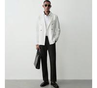 Blazer décontracté de mode pour hommes avec chaîne de poche blanche, convient pour la saison des mariages et les occasions de fête régulières, formel, cérémonie Ce lien ne vend que des blazersL,M,S,XL