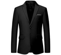 Blazer décontracté moderne à deux boutons pour homme pour vêtements professionnels, Noir , 4XL
