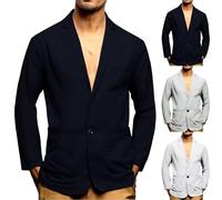 Blazer décontracté pour homme - Coupe régulière - 2 boutons - Blazer léger - Blazer d'affaires - Robe de mariage - Manteaux modernes pour tous les jours - Manteaux de sport décontractés pour le
