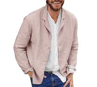 Blazer décontracté pour homme, veste chemise pour homme, chemisier de travail pour homme, coupe ample, couleur unie, manteaux de costume printemps-été, blazers légers et respirants à trois boutons