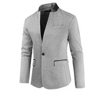 Blazer décontracté pour Hommes Slim Fit Vestes de Costume d'affaires Formelles Veste de à Un Bouton à Boutonnage Simple Blazer élégant Costumes de Veste de Mariage fête Classique Coupe Slim élégante
