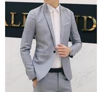 Blazer élégant pour homme, coupe ajustée, parfait pour les tenues décontractées d'affaires (XL gris)