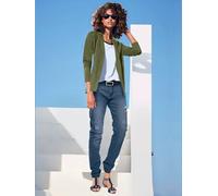 Blazer en jersey coupe sobre pour un look décontracté tendance - Linea Tesini - vert olive VERT OLIVE 42
