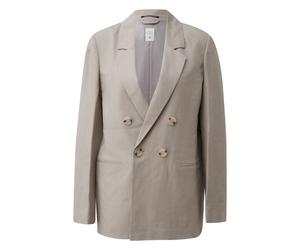 Blazer en mÃ©lange de lin femme QS Gris 40