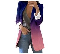 Blazer Femme Chic Et Elegant - Manteaux imprimés pour Femmes Cardigan Costume Formel à Manches Longues Veste de Bureau d'affaires Mince Manteau élégant Chemisier Doudoune