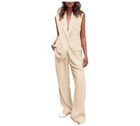 Blazer Femme Chic Et Elegant Pantalon Tailleur Tenue Veste Tenues Élégante Noire Tailleurs Mariage Ensemble De Sport Vetement Costume Grande Taille Travail 3 Pieces Tailleurs-Jupes,Blanc #2,XXL