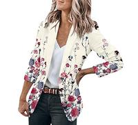 Blazer Femme Chic Et Élégant - Revers Devant Ouvert Slim Fit Manteau Cardigan Coupe Ajustée Léger Bureau Fluide