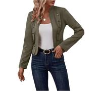 Blazer Femme Cintrée Veste Tailleur Femme Ajustée Mariage Classique Jacket Automne Ample Ceremonie Blouson Tendance Mi Saison Imprimée 2#Vert XL