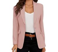 Blazer Femme Élégant Casual Veste de Costume Business Revers Slim Manches Longues Bureau Costume Manteau