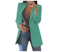 Blazer Femme et Élégant Col Rabattu Manches Longues Veste Femme Mi Saison d’Affaires Classique Décontractés Ajustée Automne Blazer Veste avec Poches Travail Quotidien