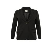 Kaffe Curve - Blazer noir profond avec col en V - Femme - Vestes - Noir - Taille: 50 FR