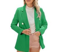 Blazer Femme Legere Veste Tailleur Femme Court Travail Tendance Jacket Printemps Long Mariage Blouson Décontractée Mi Saison Imprimée 2#Vert XXL