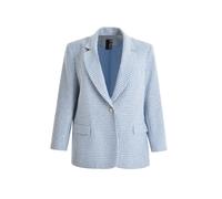 Blazer femme Mat Fashion Houndstooth Tweed Bleu S/M