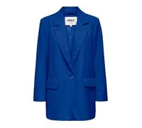 Blazer femme oversize ONLY Lana-Berry bleu - long à bouton, col cranté - taille 34 42