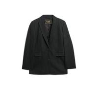 Superdry Pinstripe Boyfriend Blazer Gris M Femme