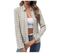 Blazer Femme Veste Legere Doree Mariage Perfecto Gilet Chic Et Elegant Velours Verte Courte pour Veston Blanche Marron Mi Saison Robe De Soiree Glamour Léopard Tailleur Sequins