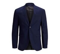 Blazer grande taille - Jack & Jones Franco - Homme - Medieval blue - Slim Fit - revers échancré 62