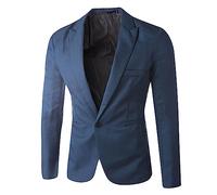 Blazer Homme Chic Et Elegant - Charme Hommes Casual Slim Fit Un Bouton Costume Manteau Veste Tops Hommes Mode Veste Cuir Homme Fourrure